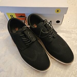 Swims Olsen Knit Black Men's Oxfords, NIB, Size 8